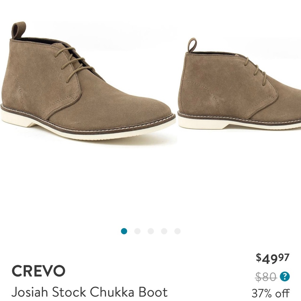 CREVO Josiah Stock Chukka Boot - Size 8.5 Men’s - Taupe Boots NEW